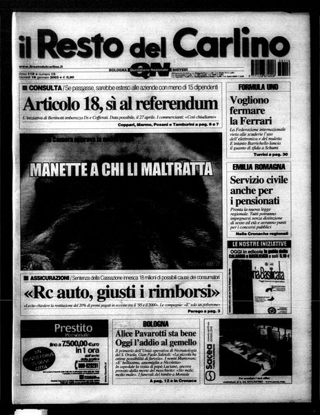 Il Resto del Carlino : giornale dell'Emilia